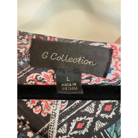 G Collection Womens Sz L Multicolor Blouse Boho - Picture 6 of 7